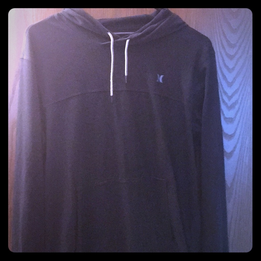 Black Hurley long sleeved hooded shirt